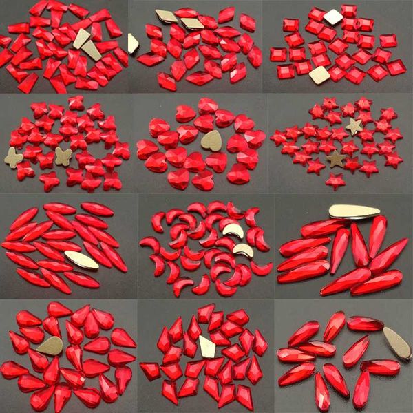 

20pcs super glitter various shape nail art rhinestones red diamonds for nails design, Silver;gold