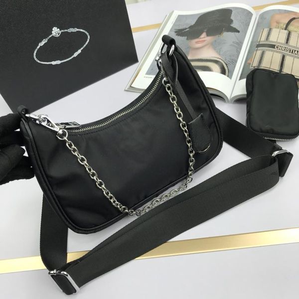 

hobo bag chain shoulder bag designer handbag women messenger bag canvas material three-in-one luxury style