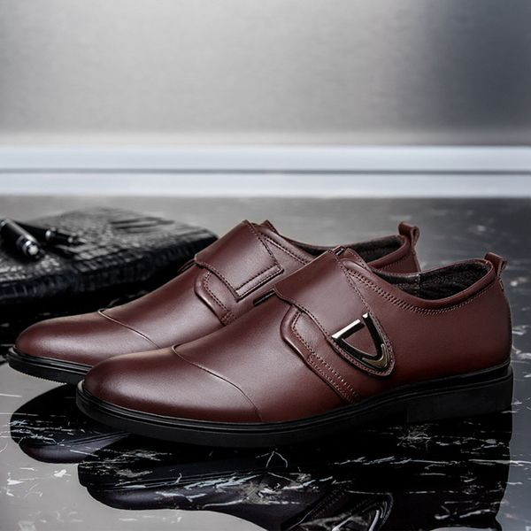 

dress shoes men genuine leather man outdoor business classic style flats black lace up pointed toe shoe for oxford