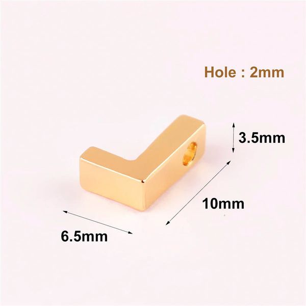 

20pcs metal gold color big hole alphabet beads necklace pendant a-z 26 letter beads findings for diy jewelry making accessories