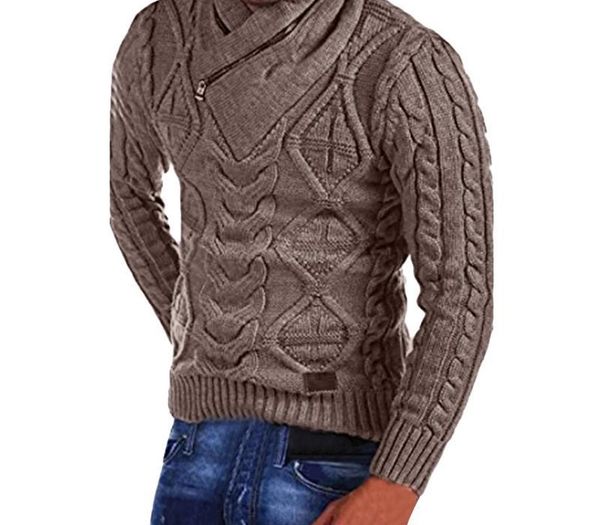 

men's autumn winter pullover knitted warm jumper drape choker sweater blouse sweater men pull homme hiver sueter hombre man, White;black
