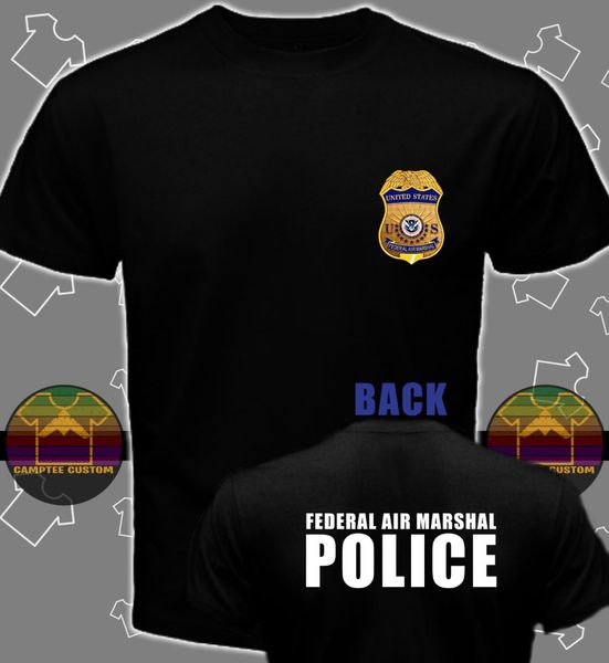 

new federal air marshal us police military special force mens brand designs slim fit o-neck movie t-shirt