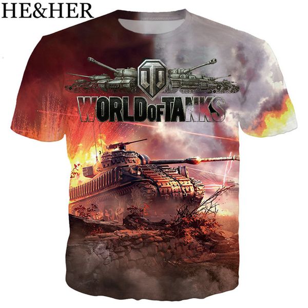 

new popular game world of tanks cartoon 3d print shirts kawaii kawaii plus size men clothing
