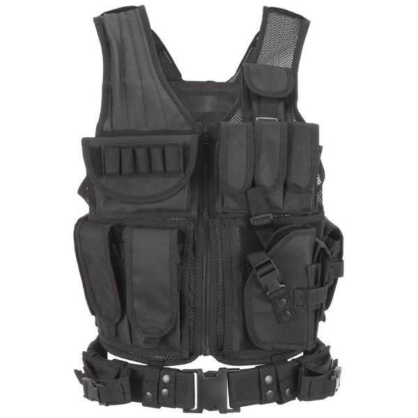 

hunting jackets multi-functional breathable vest quick disassembly cs field protections training equipment slings tactical, Camo;black