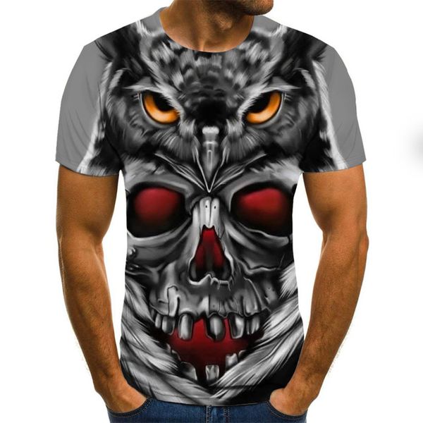 

skull pattern horror summer 3d print shirts anime aesthetic hentai men clothing
