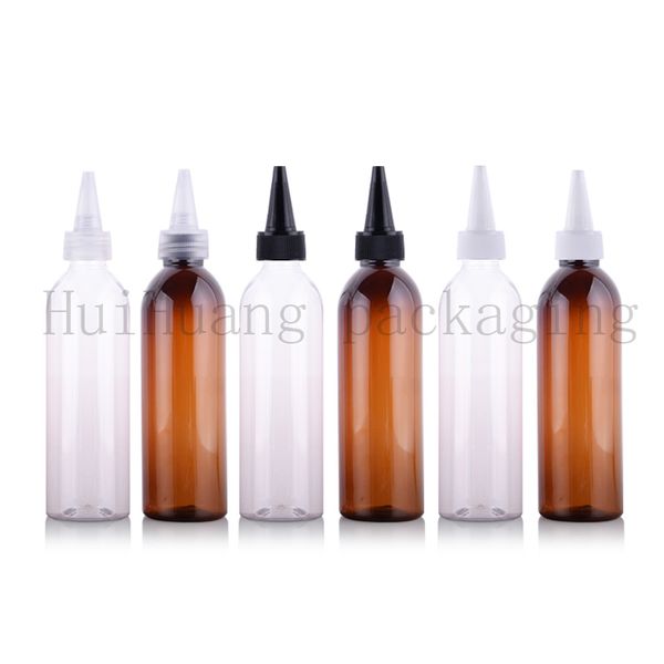 100X120ml tappo girevole trasparente contenitori per bottiglie in plastica PET vuote 120cc bottiglie a bocca appuntita, bottiglia con tappo