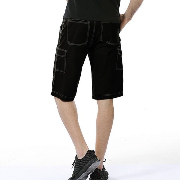 

selling men's fifth pants european and american streets large size casual shorts workwear shorts, White;black