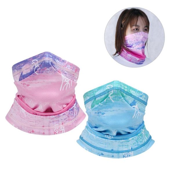 

cycling caps & masks 2pcs sun block multifunction fashion windproof headwrap neckerchief headwear headband mask scarf for outdoor men women, Black