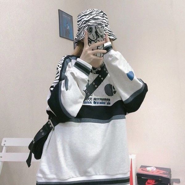 

20fw women hoodies with leaf pattern three stripes print autumn winter o-neck sweatshirt fashion streetwear 2 colors m-2xl, Black