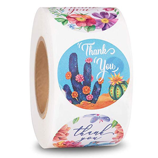 

500pcs round thank you for your order sticker heart thanks for shopping small shop local handmade sticker white labels sticker