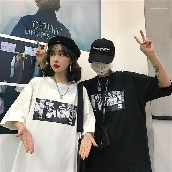

naruto summer harajuku tshirts short sleeve japanese anime designer 3d printed streetwear casual homme, White;black