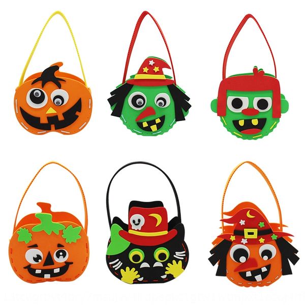 

halloween hand diy hand pumpkin eva candy bag cute bag made by myself pumpkin kindergarten activity ghost festival diy l4ior
