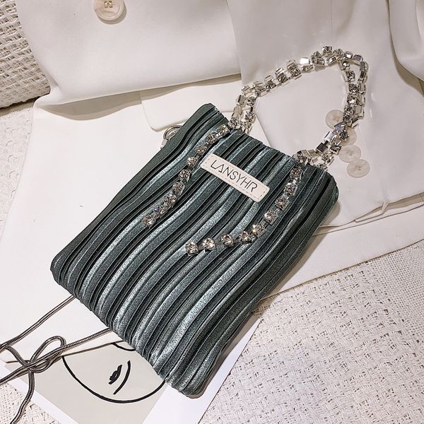 

diamond shoulder strap chain women shoulder bag solid color shopping handbag tote for ladies large capacity crossbody bag