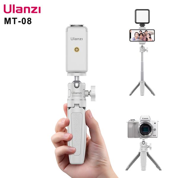 

tripods ulanzi mt-08 slr camera smartphone vlog tripod mini portable with cold shoe phone mount for android