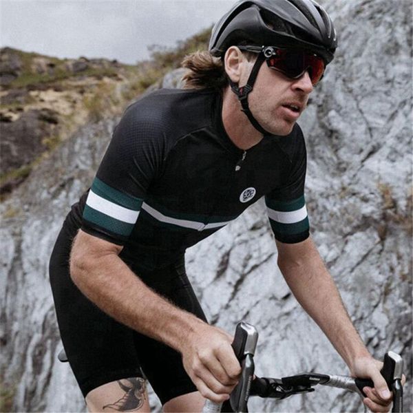 

2020 attaquer cycl jersey kit equipe mesh material cycling clothing men set maiot ciclismo mtb quick dry jerseys bib shorts set, Black;blue