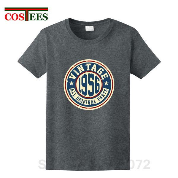 

1956 vintage classic all original parts t shirt men casual custom father's day t-shirt hombre retro style 60th birthday gift tee