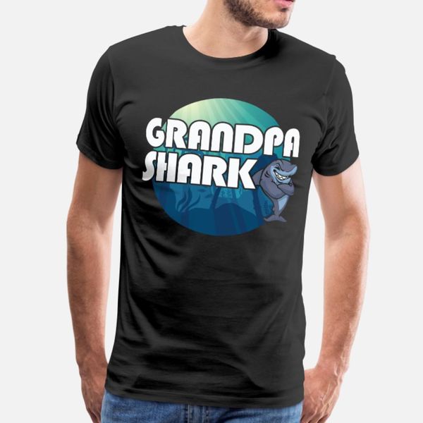 

grandpa shark for father's day birthday t shirt men personalized tee shirt o neck gents loose fashion summer original shirt