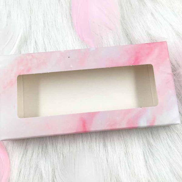 

bulk order 1000pcs marble box empty soft paper eyelashes packaging