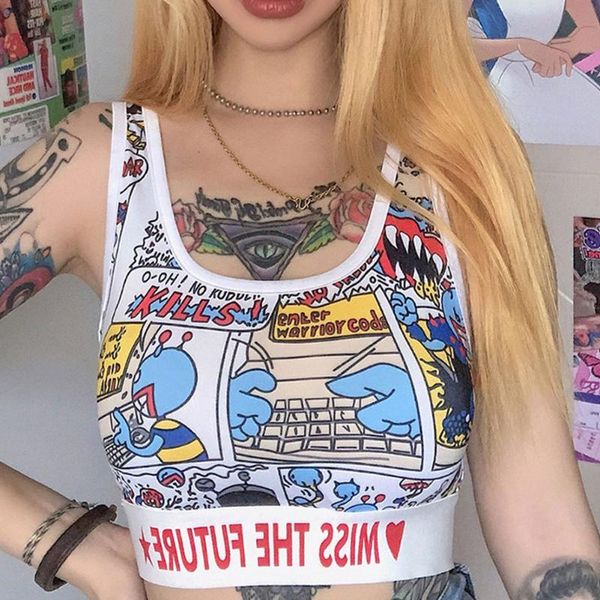 

2020 yoga shirts women's stylish printed vest casual sleeveless tank female summer crop for gym running sports, White;red