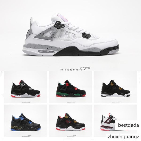 

2019 new arrival calssic 4 low basketball shoes for 4s black white green mens fashion athletic sports sneakers size 40-47