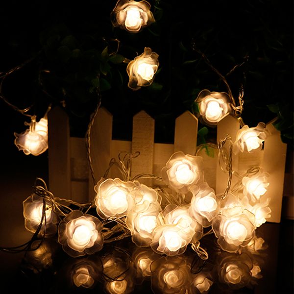 

20 leds string lighting nightlight rose flower light string valentine's day party wedding christmas