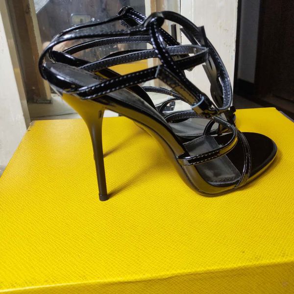 

european classic luxury newstyle women's sandals fashion slippers sandal alphabetic gold letter high heel leather stitching letters, Black