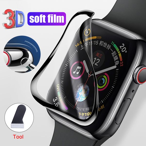 

3D Screen Protector Film for Apple Watch 5 4 44mm 40mm Full Curved Edge Cover 38mm 42mm Films for iWatch Series 321 9H film