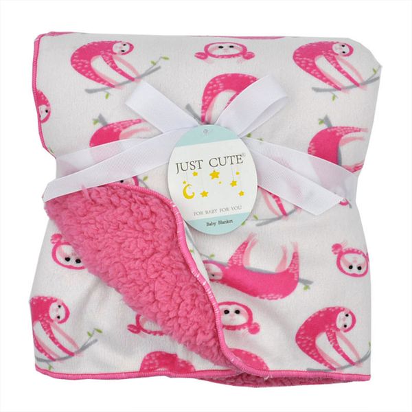 

baby blankets warm coral fleece infant swaddle thicken double layer various cartoon stroller wrap newborn baby bedding blanket 200925