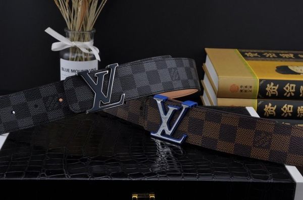 

2019 new men's belt with imported leather men belt luxury steel buckle vacuum plating belts rhinestone width: 3.8cm, Black;brown