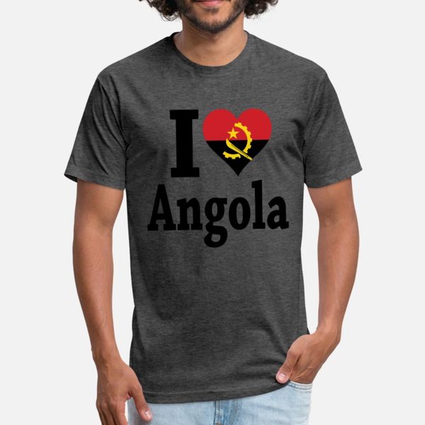 

i love ангола t shirt men fit 100% хлопок crew neck костюма fit нового способа осени весны unique