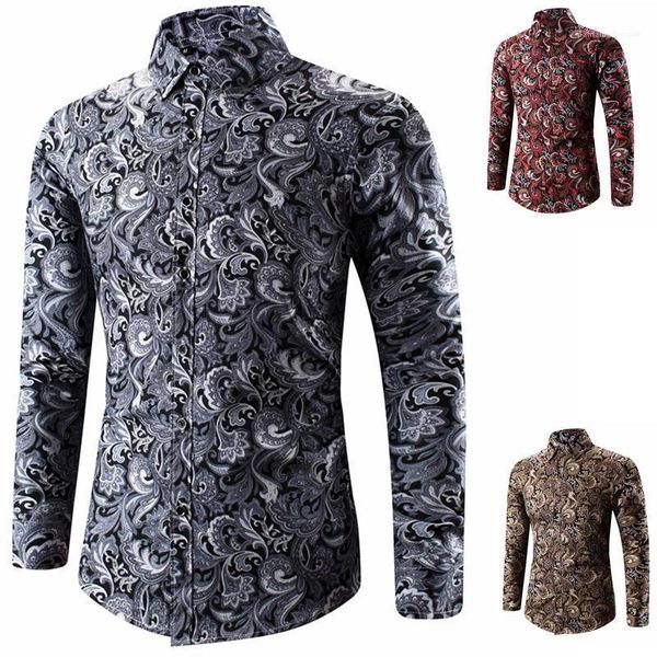 

casual mens apparel plus size mens designer shirts florals printed buttons mens, White;black