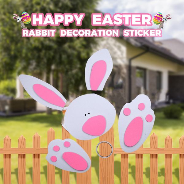 

вечеринок войлок easter rabbit diy craft двор украшения забор зайчик