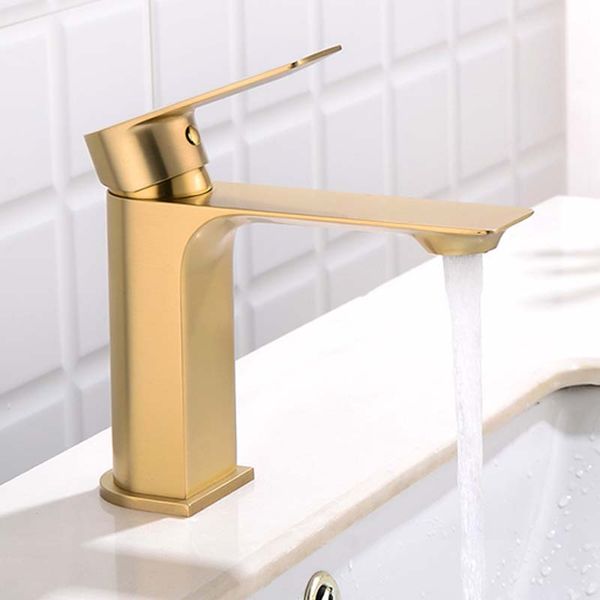 

bathroom sink faucets brushed gold faucet basin tap for kitchen and 2021 selling