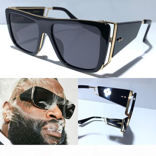 

new souliner one sunglasses men designer plank metal vintage sunglasses fashion style square frame uv 400 lens with original case, White;black