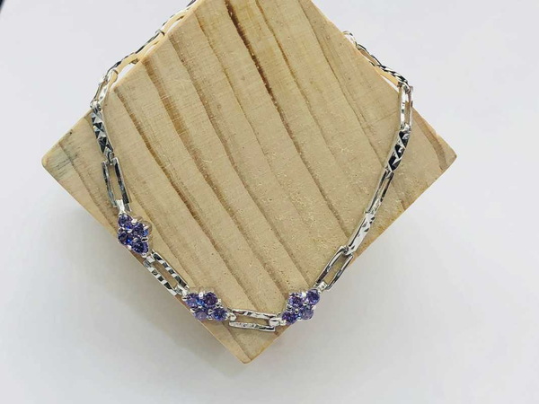 

charm bracelet for girls snake chain purple zircon crystal carved delicate elegant romantic original bling trendy personality, Black