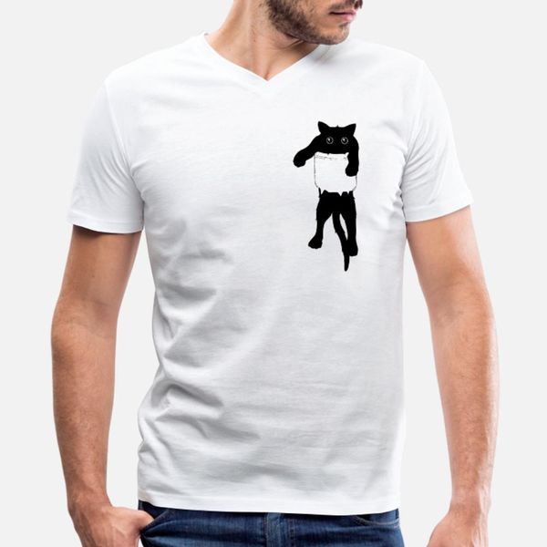 

cat in pocket t shirt men design tee shirt s-xxxl costume graphic new fashion spring trend shirt