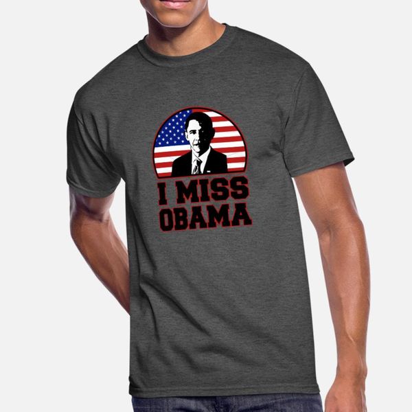 

i miss obama t shirt men personalized 100% cotton s-3xl letter loose breathable summer trend shirt