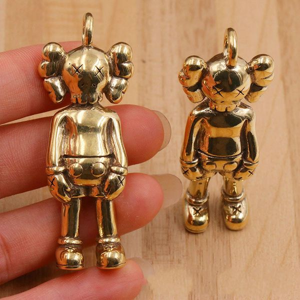 

pure copper original companion personality tide play kaws doll bear key pendant for kids gift for girls