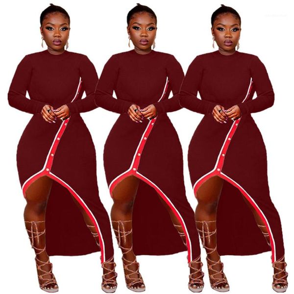 

dresses pearl split autumn casual slim long sleeved crew neck dresses fashion women dresses designer women party, White;black