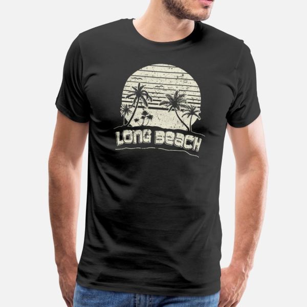 

long beach ca sunset beach vacation paradise t shirt men print 100% cotton s-xxxl clothing anti-wrinkle fashion summer kawaii shirt