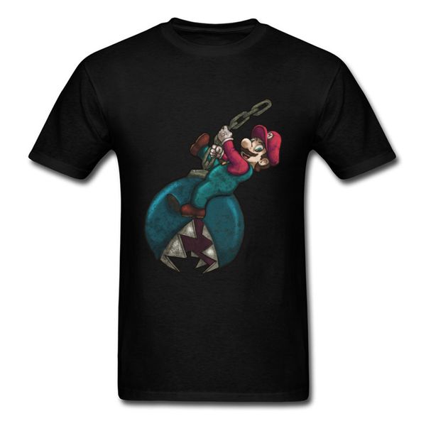 

super mario 100% cotton men hiphop tee shirt like a wrecking ball black tshirts fitted europe round neck sweatshirts customzied