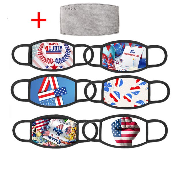 

2020 american trump election supplies face mask fashion us flag independence day printing washable reusable masks with 1 pm2.5 filter
