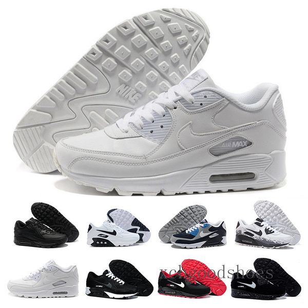 

новый дизайн 2019 на воздушной подушке 90 повседневный бегущих женская обувь дешевые черный белый красный 90 тапки классический air90 тренер