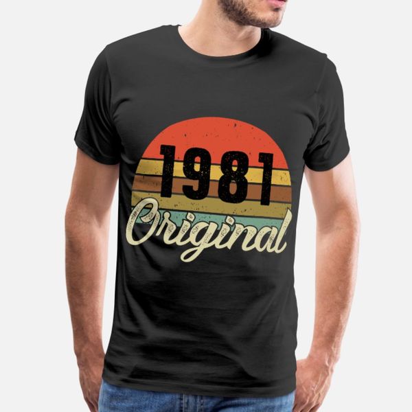 

1981 оригинал рождения тенниски мужчин дизайнерских 100% хлопок размер s-3xl ьотты подарки повседневного лето нормальной рубашка, White;black