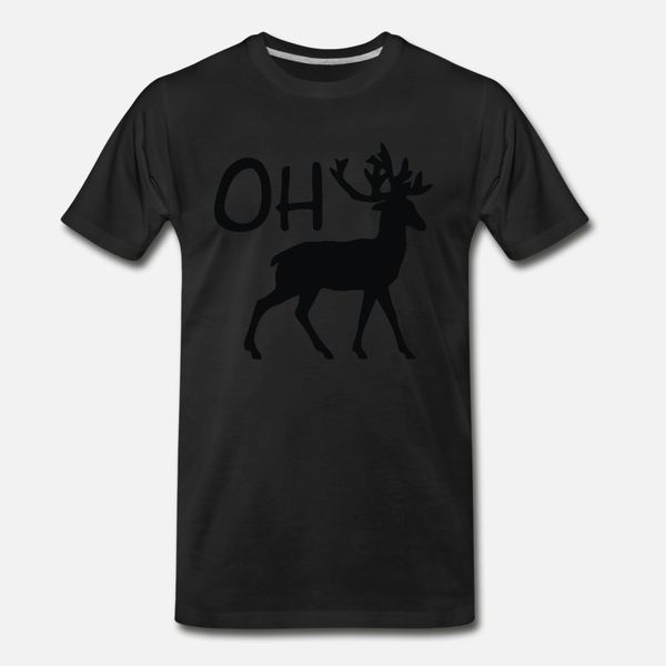 

oh deer t shirt men character 100% cotton size s-3xl cute comical spring autumn formal shirt