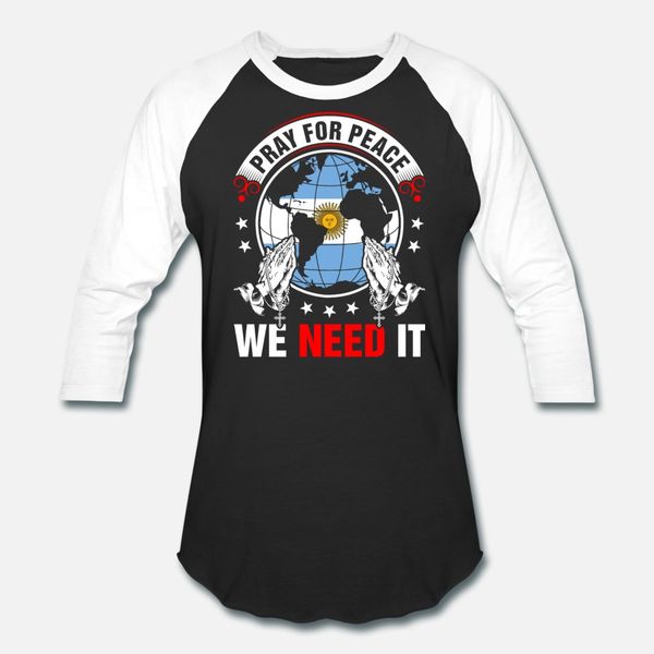 

pray for peace argentinean we need it t shirt men knitted cotton plus size 3xl clothes gift basic spring autumn family shirt