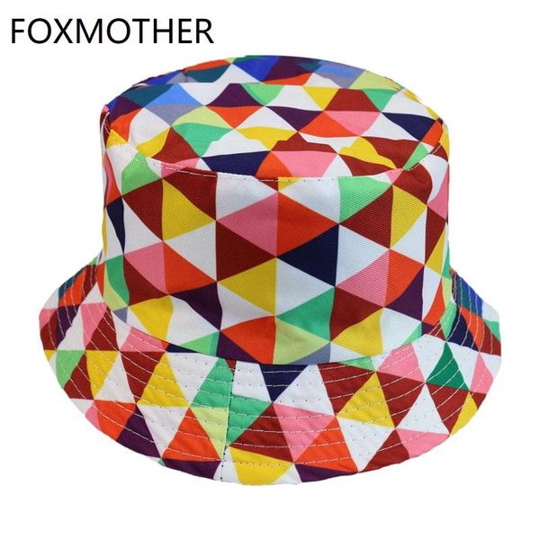 

fishing new rainbow mens hats sun womens plaid geometric fisherman multicolor printed foxmother caps bucket vlorj zhjoutdoorsport, Black;white