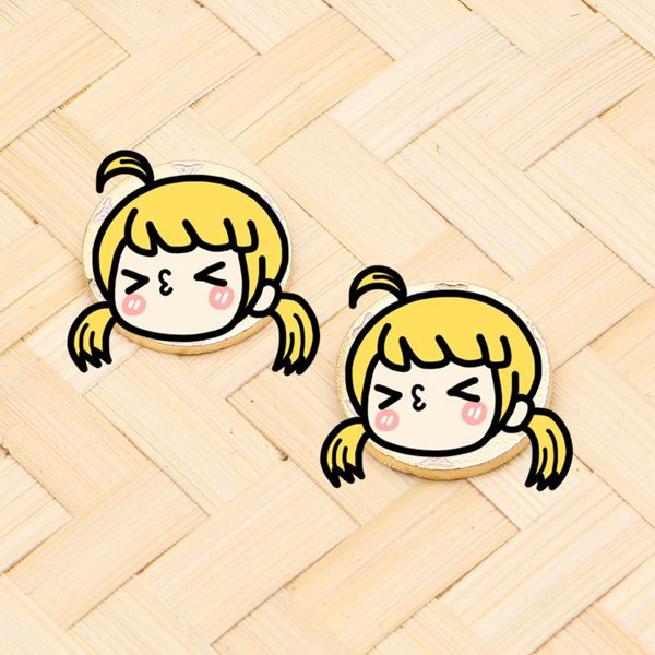 

korean new color letters fashion circle earrings feminine simple earrings dripping oil gorgeous exquisite earrings wholesale, Golden