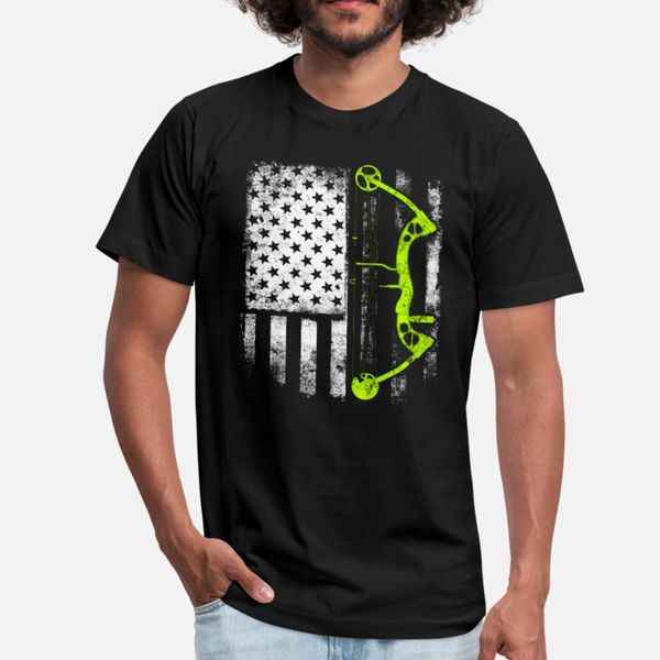 

archery compound bow usa flag t shirt men character short sleeve plus size 3xl clothing crazy comfortable summer letter shirt