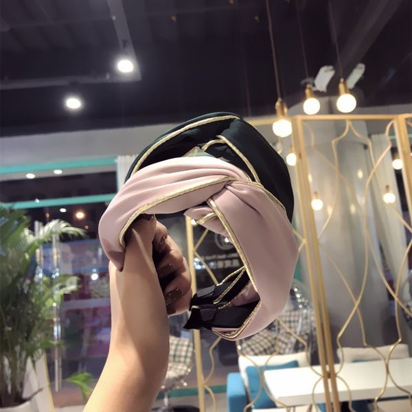 

knotted headband for women solid color wide side knotted hair band headwear women turban hair accessories girl bezel hair hoop, Silver